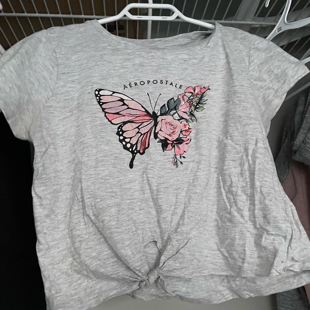 Aeropostale Kids Girls Cropped Shirt L/G
